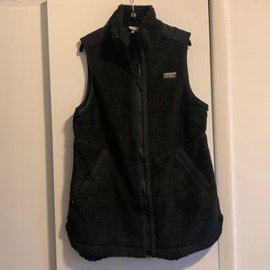 LL Bean Women’s Black Sherpa Long Vest